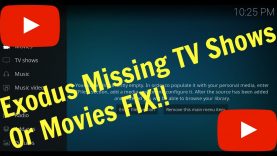 Exodus Missing TV Shows or Movies FIX!!