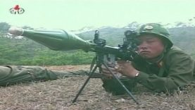 State TV shows North Korean soldiers shooting at a paper …