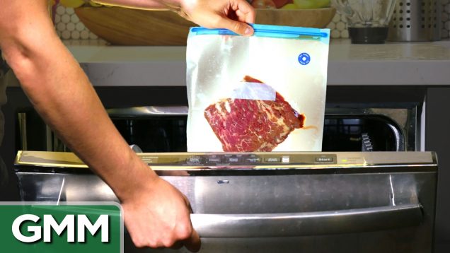 Cooking a Steak in a Dishwasher