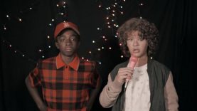 Stranger Things karaoke: Dustin and Lucas sing 80s movie classics – video