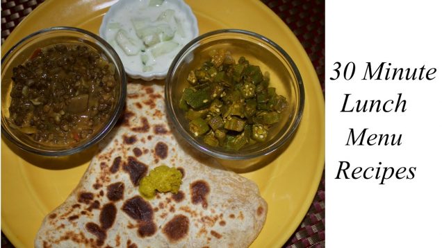 Veg  Lunch Menu Recipes | Indian Lunch Menu Recipe | 30 Minute Lunch Menu | North Indian Thali