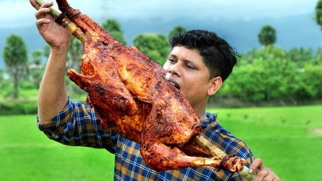 5 kg TURKEY GRILLED | INDIAN Style Turkey Recipe Cooking In Village | How To Stuff a Turkey