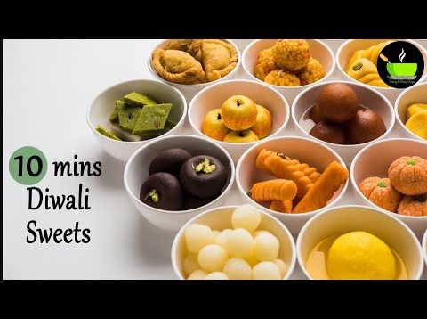 10 Minute Sweets Recipes | 10 Minute Quick & Easy Sweet Recipes | Diwali Sweets | Diwali Recipes