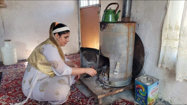 Cooking chicken meat in the village of Iran | village lifestyle of Iran