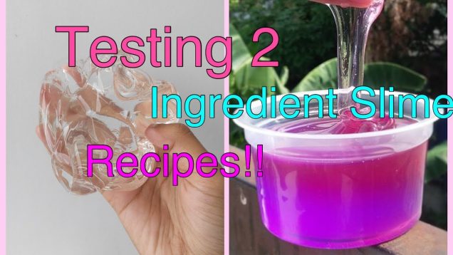 Testing 2 Ingredient Slime Recipes!!