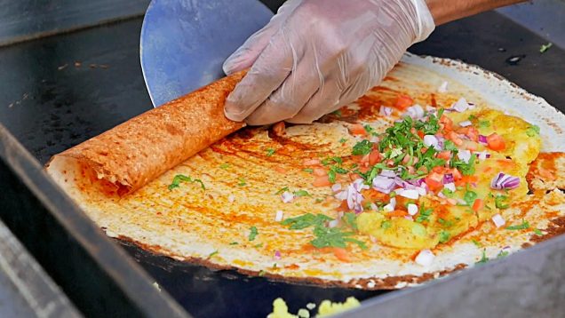 New York Street Food – INDIAN MASALA DOSA and Young Coconut Water