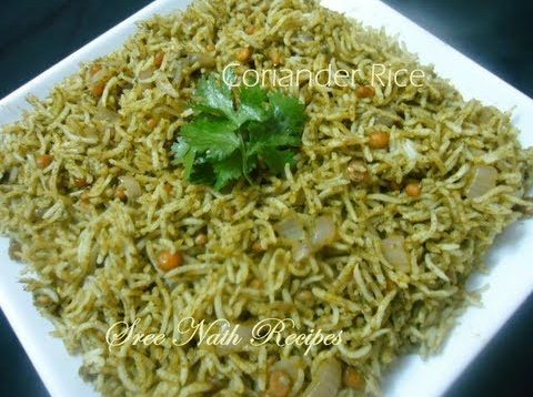 Coriander  Rice – Lunch  Box Recipe – Variety Rice Recipes…