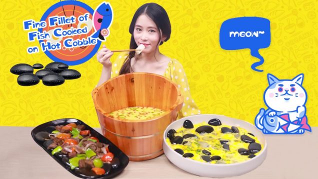 E60 Hot stone cooking the new cool dishes in my office | Ms Yeah