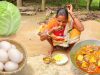 CABBAGE EGG masala curry cooking&eating with hot rice by santali tribe women||rural India orissa