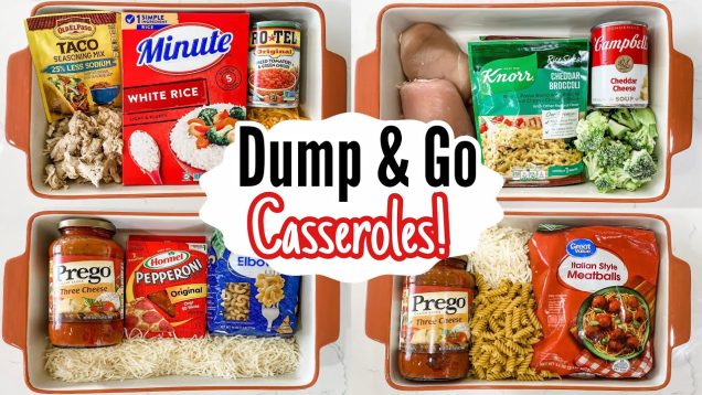 DUMP & GO CASSEROLES | 5 Super Quick & EASY Casserole Dinner Recipes! | Julia Pacheco