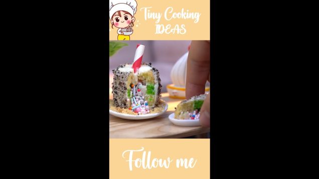 Amazing Miniature Coconut Cake Decorating #Shorts #TinyCookingIdeasShorts #Cooking