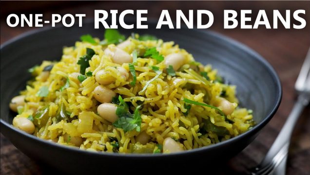 Yellow RICE AND BEANS RECIPE | Easy ONE POT MEAL for a Vegetarian and Vegan Diet